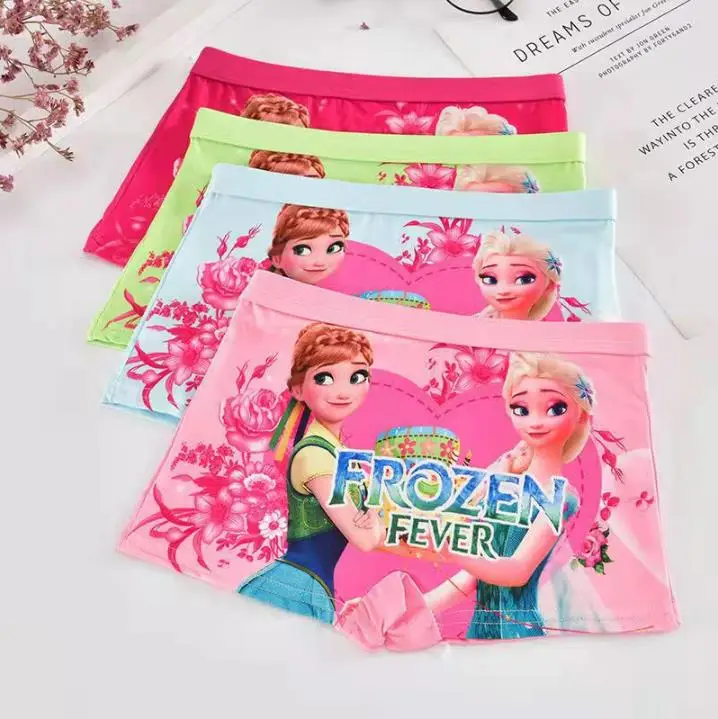 Color: black, Size: 25cm - 1pcs Disney Frozen Pattern Panties Princess Anna Elsa Cartoon Print Baby Girl Underwear Summer Cotton Breathable Pants Clothing