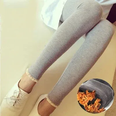 Color: Beige, Maternity Size: L - Winter Pregnant Women Black Leggings for Maternity Warm Soft Velvet Pants Pregnancy Inner Wool Clothes Ropa Mujer Embarazada