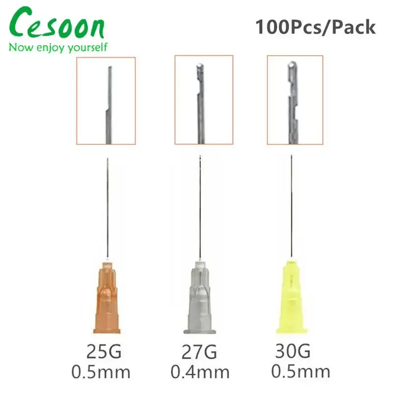 Color: Yellow - 100Pcs/Pack Endo Irrigation Needle Dental Root Canal Rinsing End-Closed Side Hole Endodontic Flushing Cannula 0.3 0.4 0.5MM