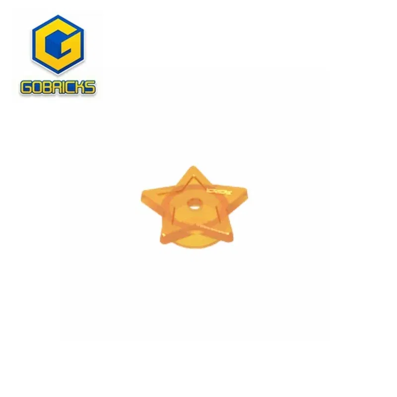Color: Blue - Gobricks GDS-90488 Plate, Round 1 x 1 with Star and Small Pin Hole compatible with lego 28619 11609 pieces of children's toys