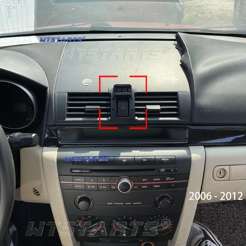 Color Name: black - For Mazda 3 2006-2012 Adjustable Car Phone Holder Mobile Mount Gravity GPS Rotatable Navigation  Bracket Car  Accessories
