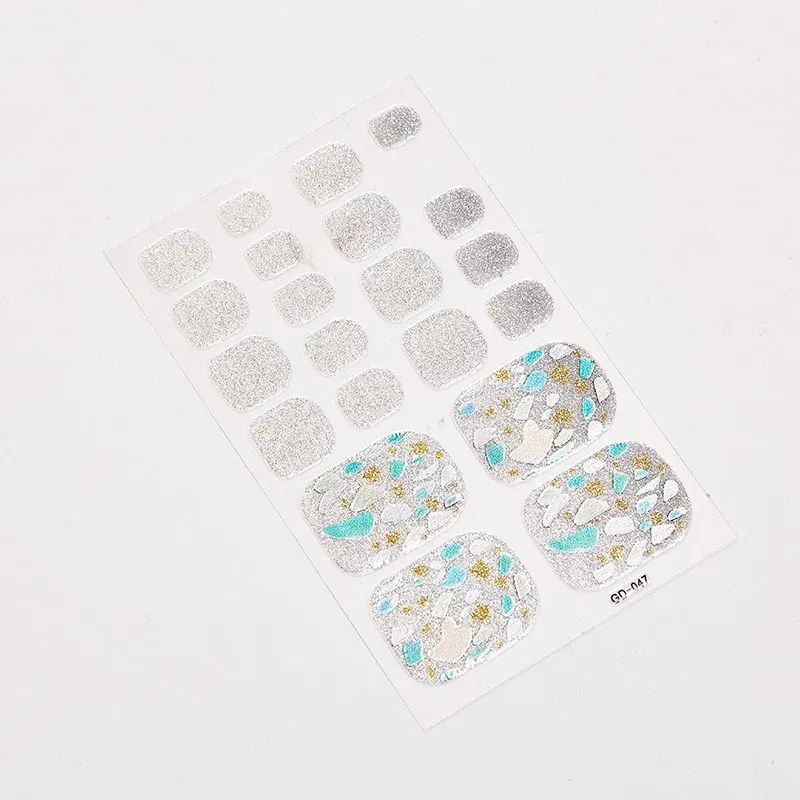 Color: Tiger Stripe - 22 Tips/Sheet Women Salon Fashion Nail Stickers Designed Full Beauty Full Cover Nail Stickers Novidades Nails Sticker Designer