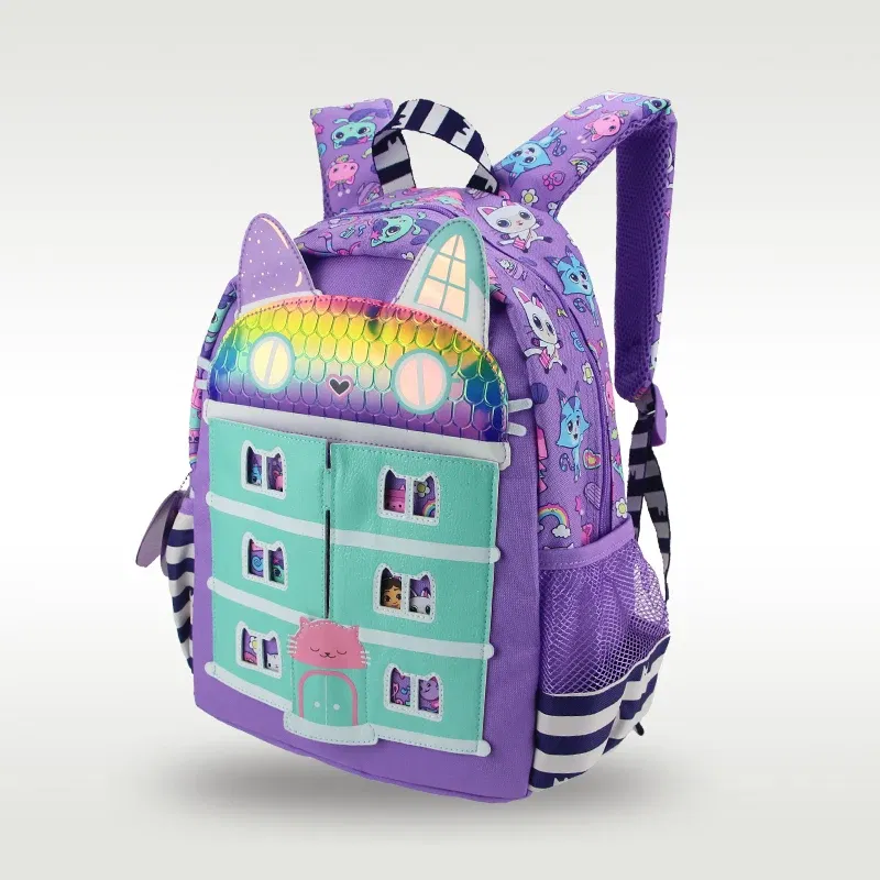 Color: green - Australia smiggle original children's schoolbag girls Gabby shoulder backpack Kawaii 3-7 year modeling bags 14 inch