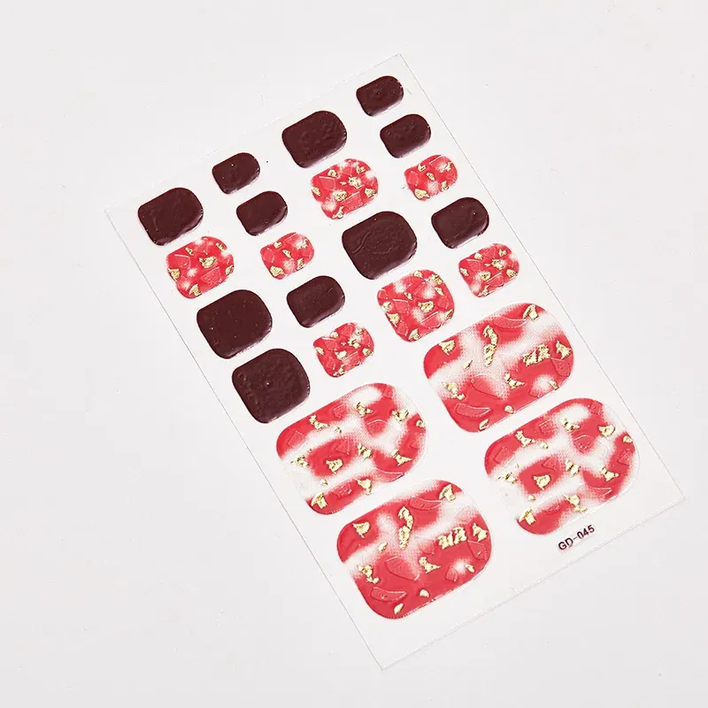 Color: Unicolor - 22 Tips/Sheet Women Salon Fashion Nail Stickers Designed Full Beauty Full Cover Nail Stickers Novidades Nails Sticker Designer