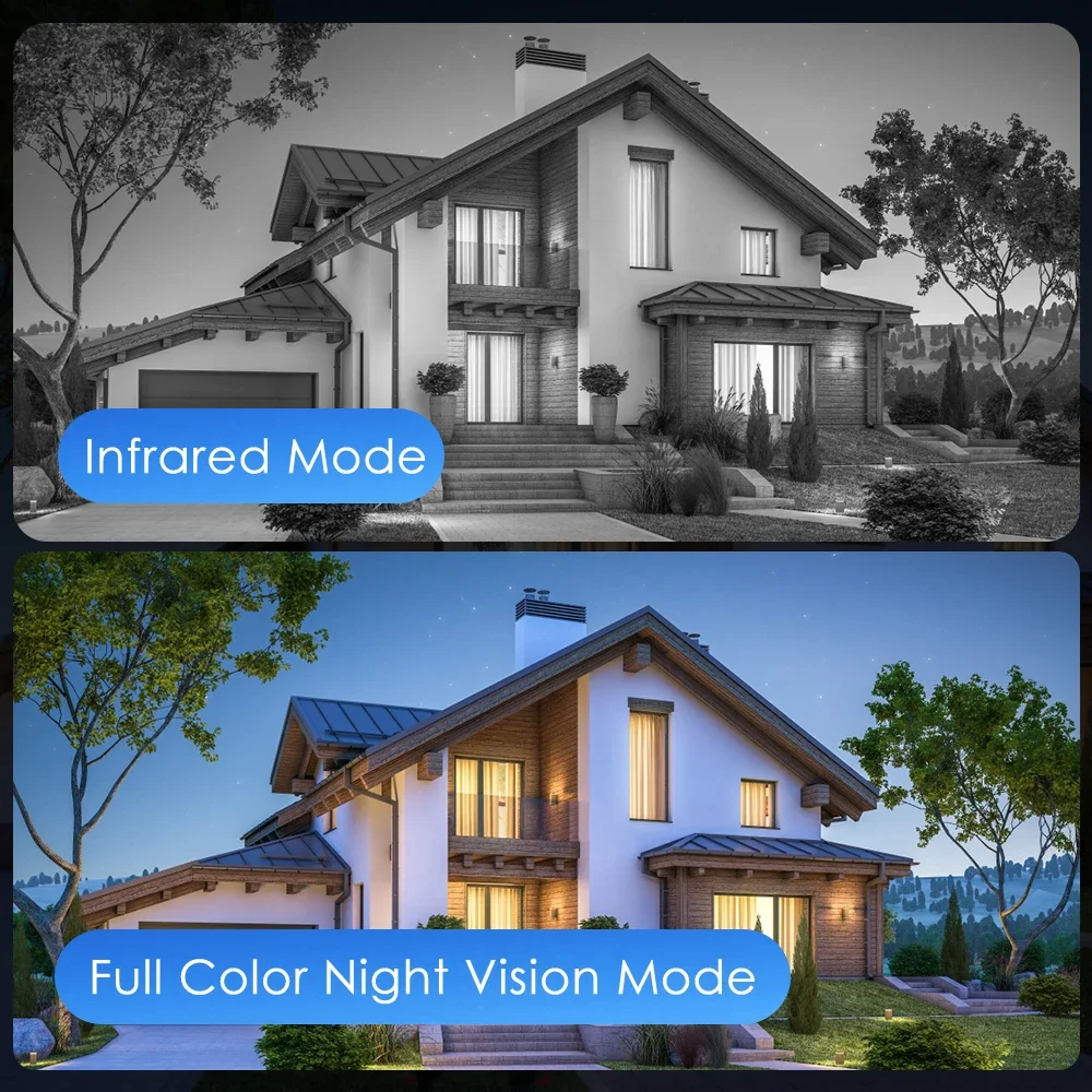 4K 8MP Wifi PTZ Camera Dual Lens IP CCTV Video Surveillance Camera Ai Human Detect Auto Tracking Night Vision Outdoor Waterproof EU Plug