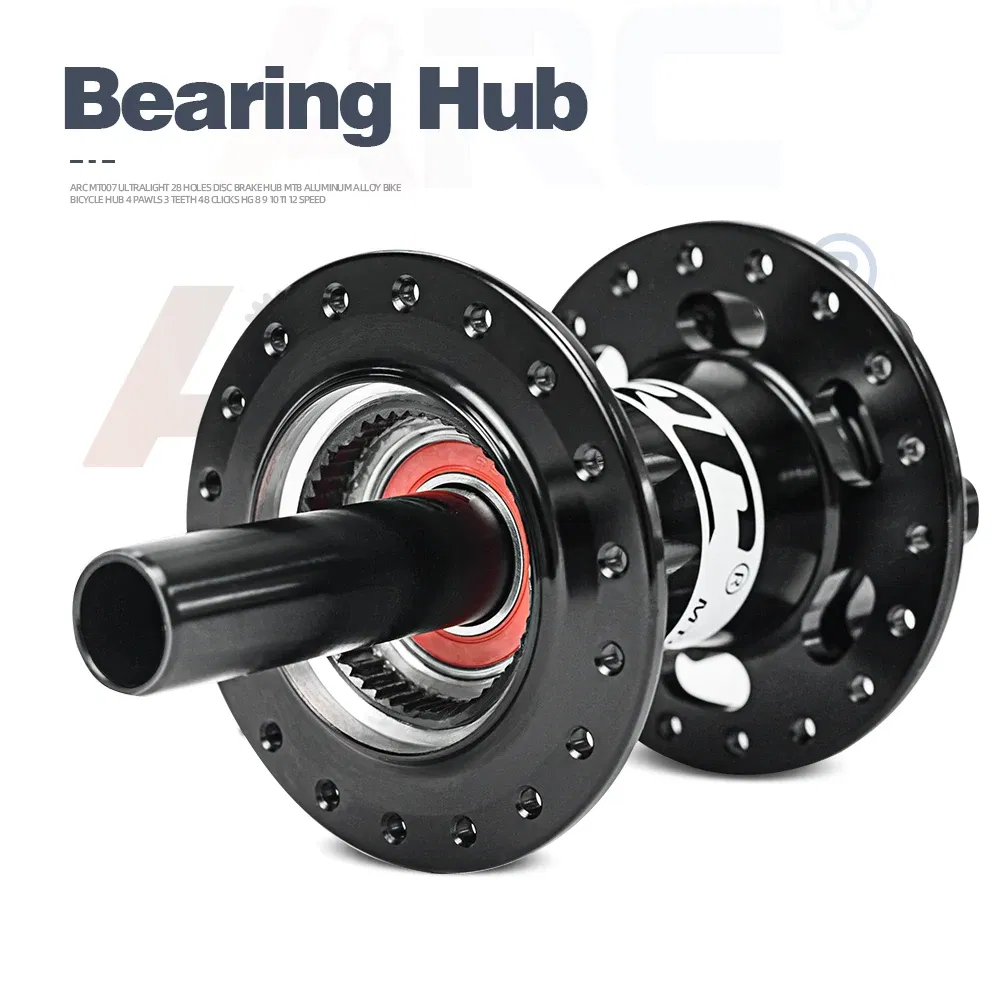 Color: WHITE - ARC 32H Hub Mountain Bike Wheel Hub, Aluminum Alloy Front 9x100, 15x100, Rear 10x135, 12x142 Wheel Rim Hub, 4 Pawls, HG K7 12V