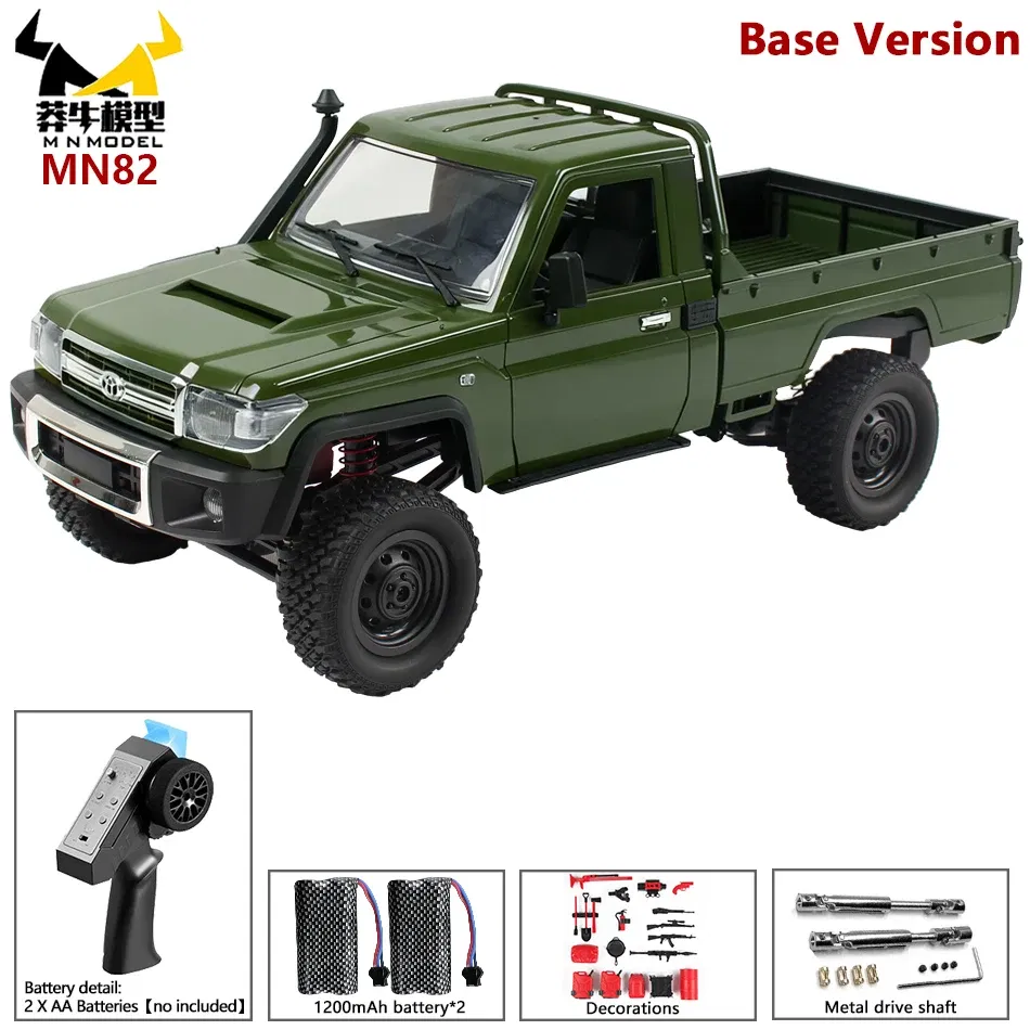 Color: PEACOCK BLUE - MN MODEL 1:12 4WD Retro RC Off-road Car All Terrain Vehicle Climbing Truck Rock Crawler Pickup Collection Model Toy for Adult