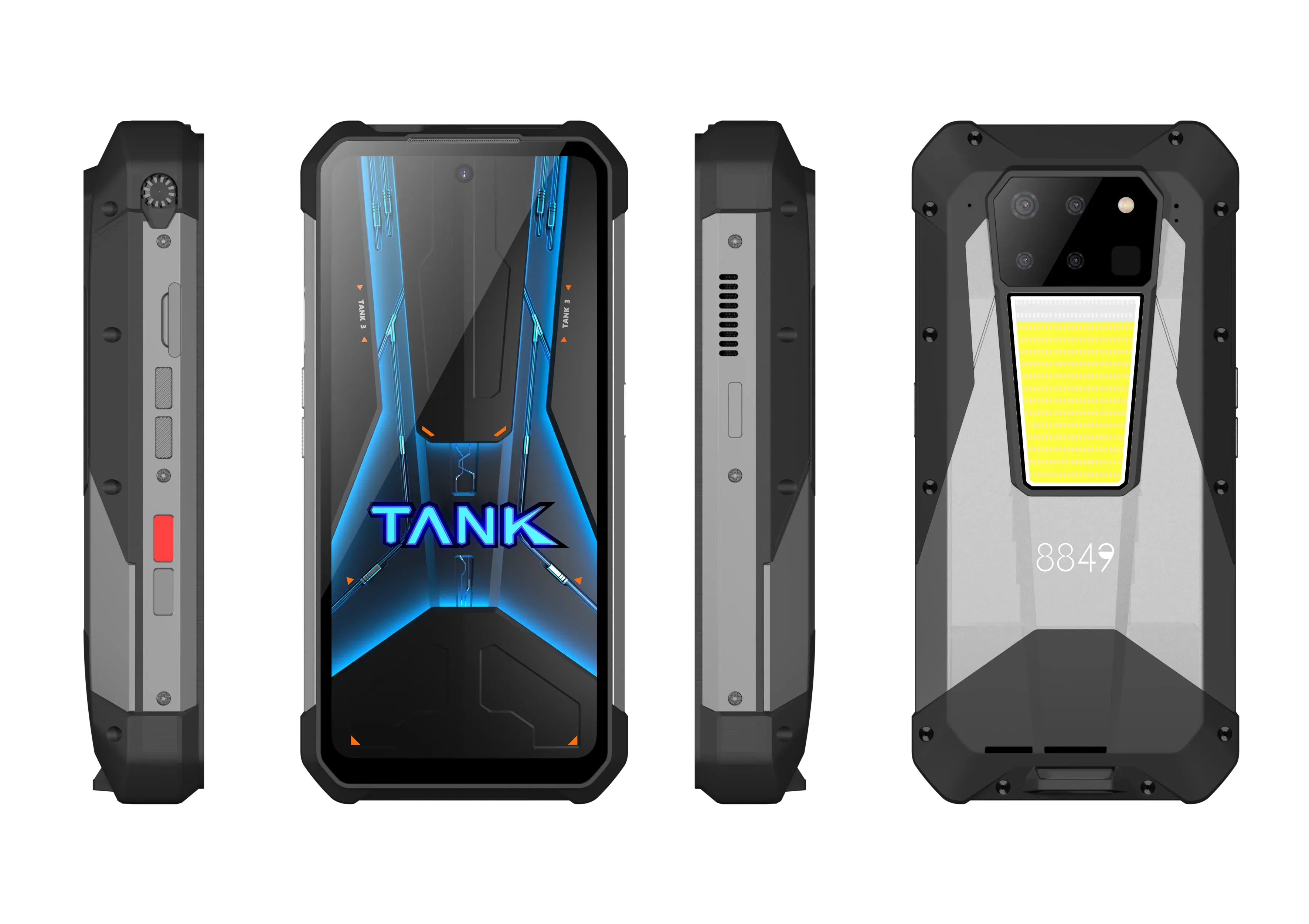 Tank 3 Pro by Unihertz Rugged Projector Smartphone Android 23800mAh 32/36GB RAM 512GB ROM 5G 120W Charger OTG Phone