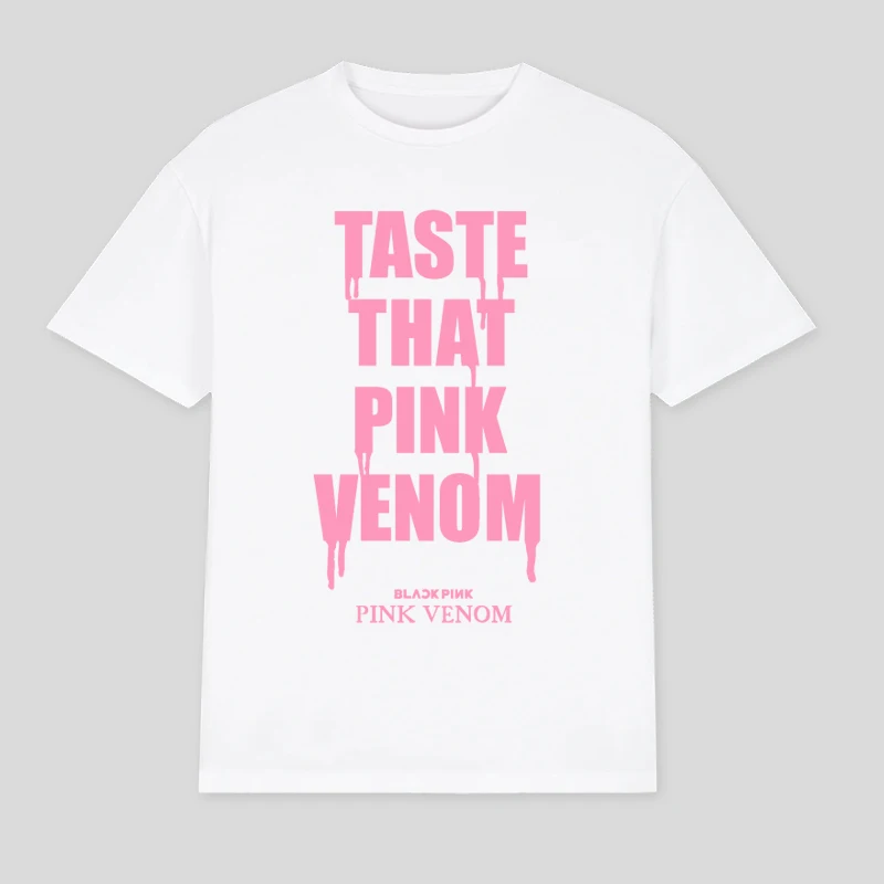 Color: Pink, Size: XXXL - 100% Cotton T Shirt Men Women T-shirt Black Print Pink Kpop Short Sleeve Casual Oversized Girl Tee Fashion Big Size Clothing