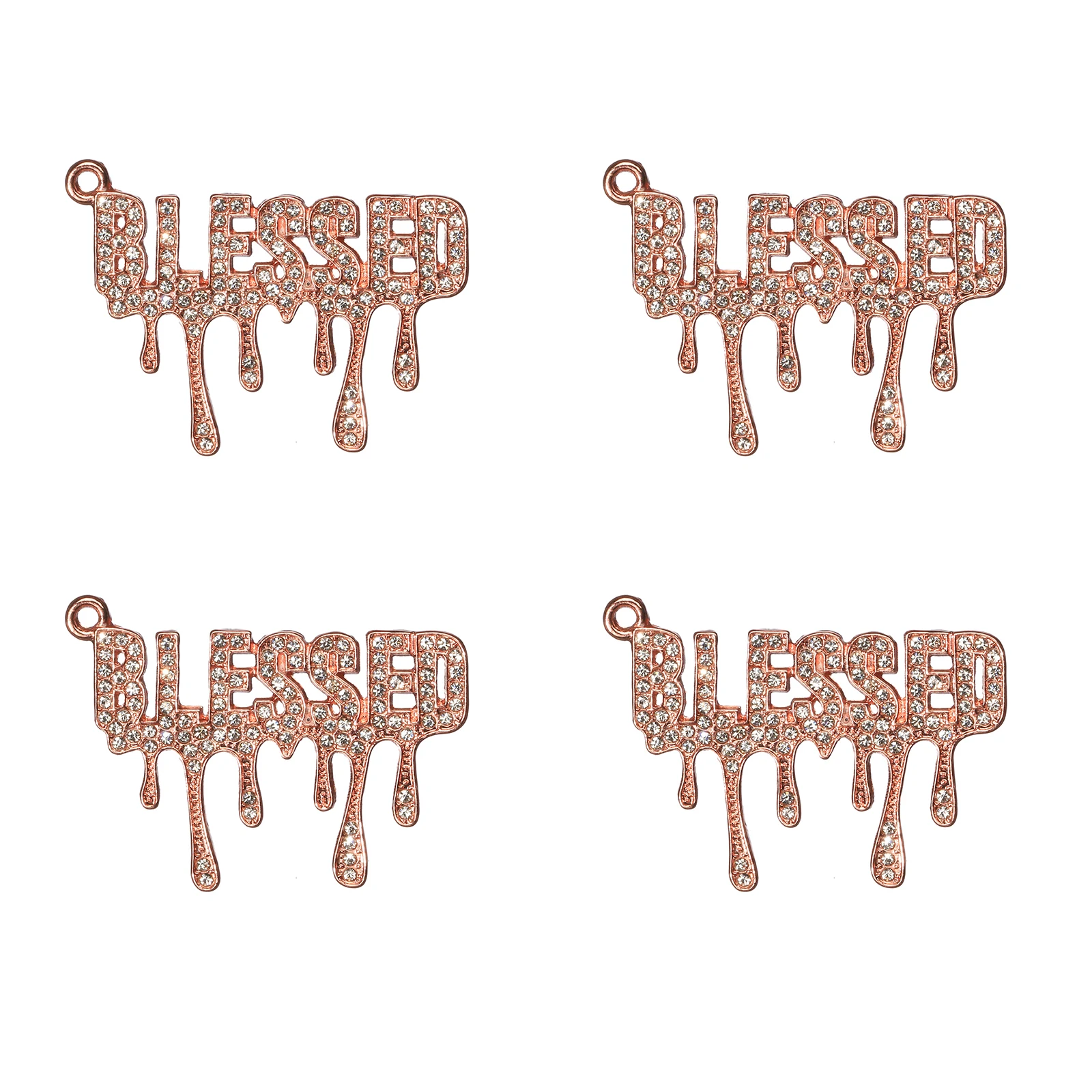 Metal color: Gold-color, Ships From: CHINA - 10pcs BLESSD Rhinestone Letter Charms For Bracelet Bangle Jewelry Making DIY Accessories Wholesale LTC0289-LTC0292