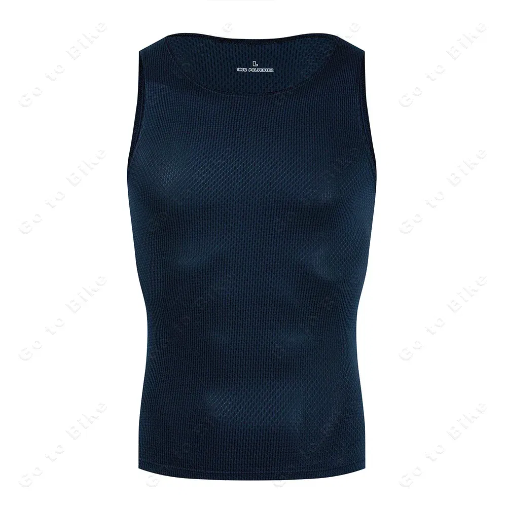 Color: Beige, Size: L - Colorful Cycling Base Layer Cycling Undershirt Quick Dry Underwear Cycling Sleeveless Jersey High Elastici MTB Road Bike Jerseys