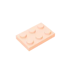 Color: Apricot - Educational Assemblage GOBRICKS Plate 2 x 3 compatible  with lego 3021 pieces of children's toys building block Particles Plate