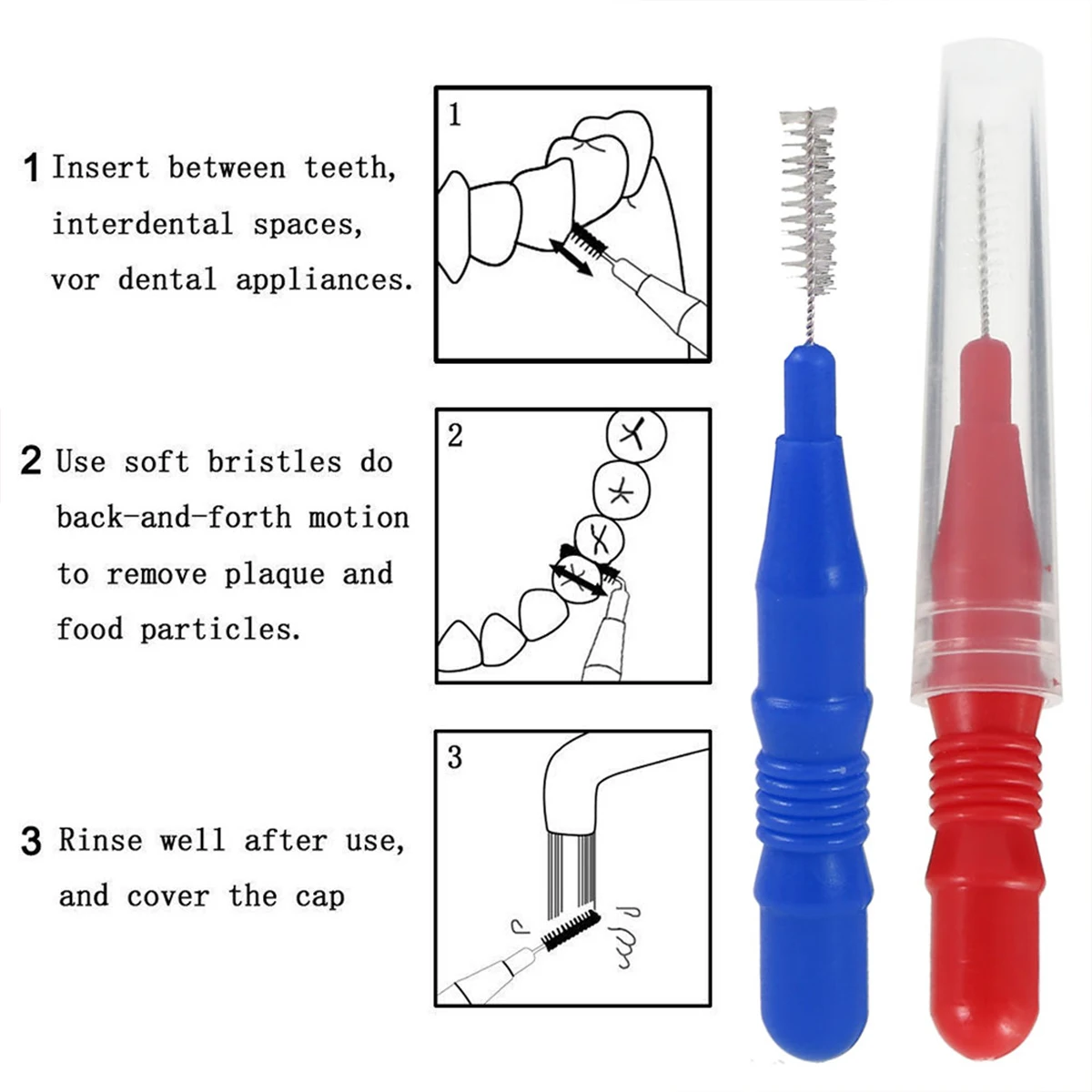 Color: NUDE - 160/50pcs Orthodontic Interdental Brush Clean Between Teeth Mini Toothbrush for Oral Care Safe Floss Tooth Pick Soft Teeth Brush