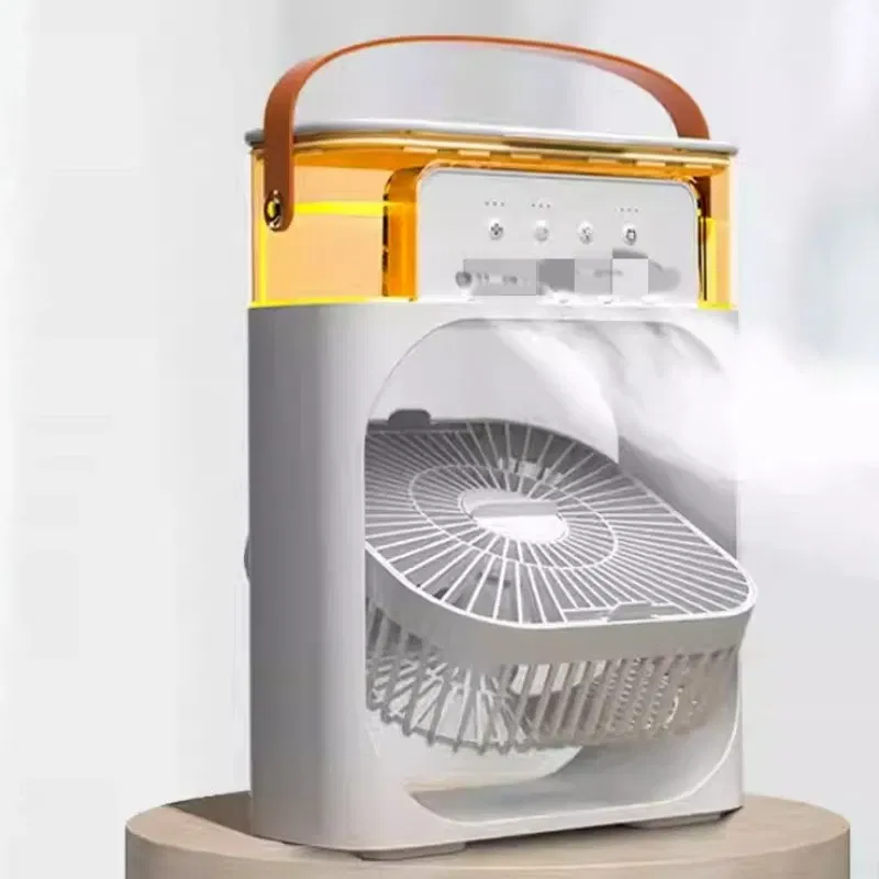 Color: Black - Portable 3 In 1 Humidifier Fan AIr Conditioner Household Small Cooler Hydrocooling Air Adjustment 3 Speed Fans For Home Office