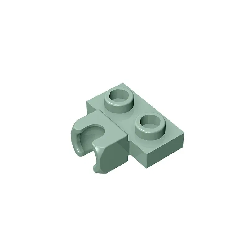 Color: Dark Grey - MOC PARTS GDS-850  Plate, Modified 1 x 2 with Small Tow Ball Socket on Side compatible with lego 14704 pieces of children's toys