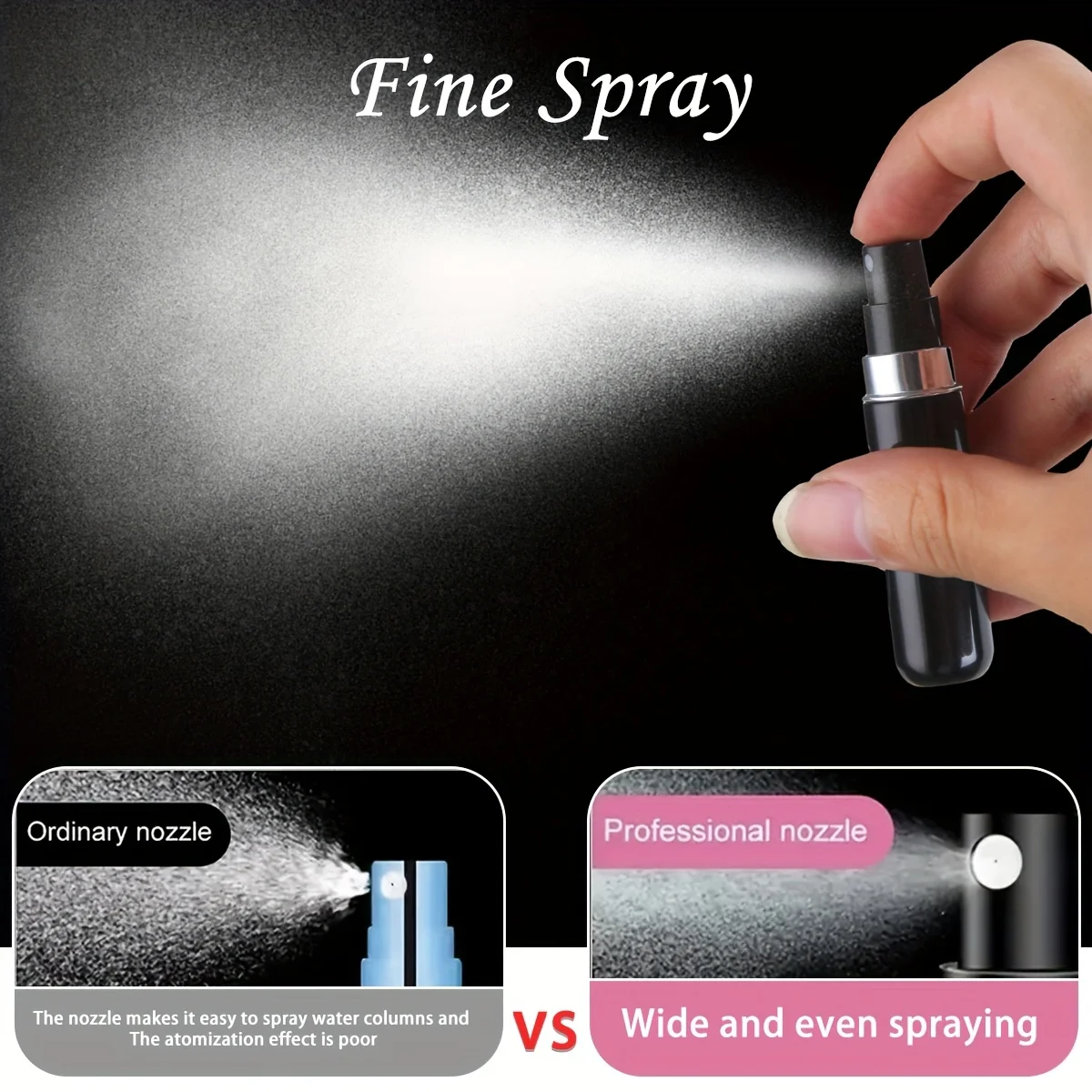 Color: Clear - 5ml Perfume Refill Bottle Portable Mini Refillable Spray Jar Scent Pump Empty Cosmetic Containers Atomizer for Travel Tool Hot