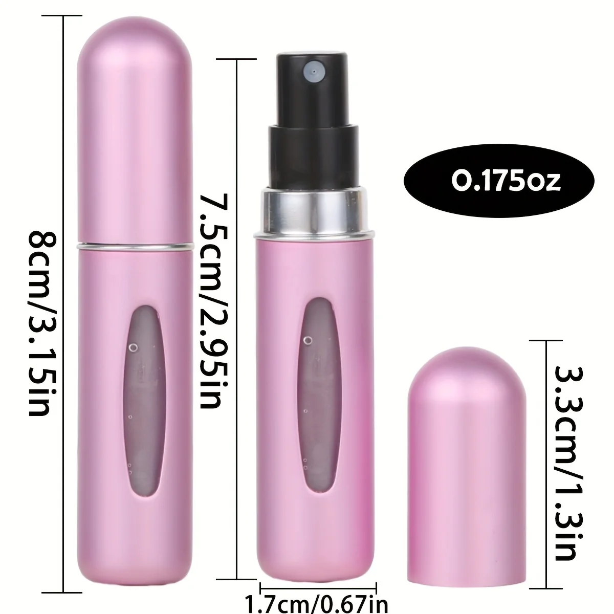 Color: Clear - 5ml Perfume Refill Bottle Portable Mini Refillable Spray Jar Scent Pump Empty Cosmetic Containers Atomizer for Travel Tool Hot