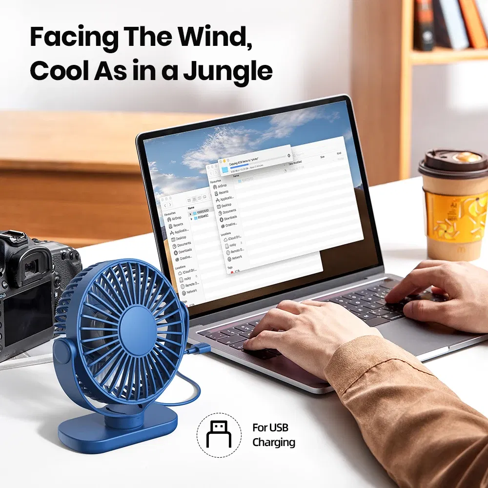 Color: Yellow, Ships From: CHINA - TOPK USB Small Desk Mini Portable Fan 3 Speeds Quiet Desktop Fan 360?° Rotatable Adjustment Table Fan for Home Office Bedroom