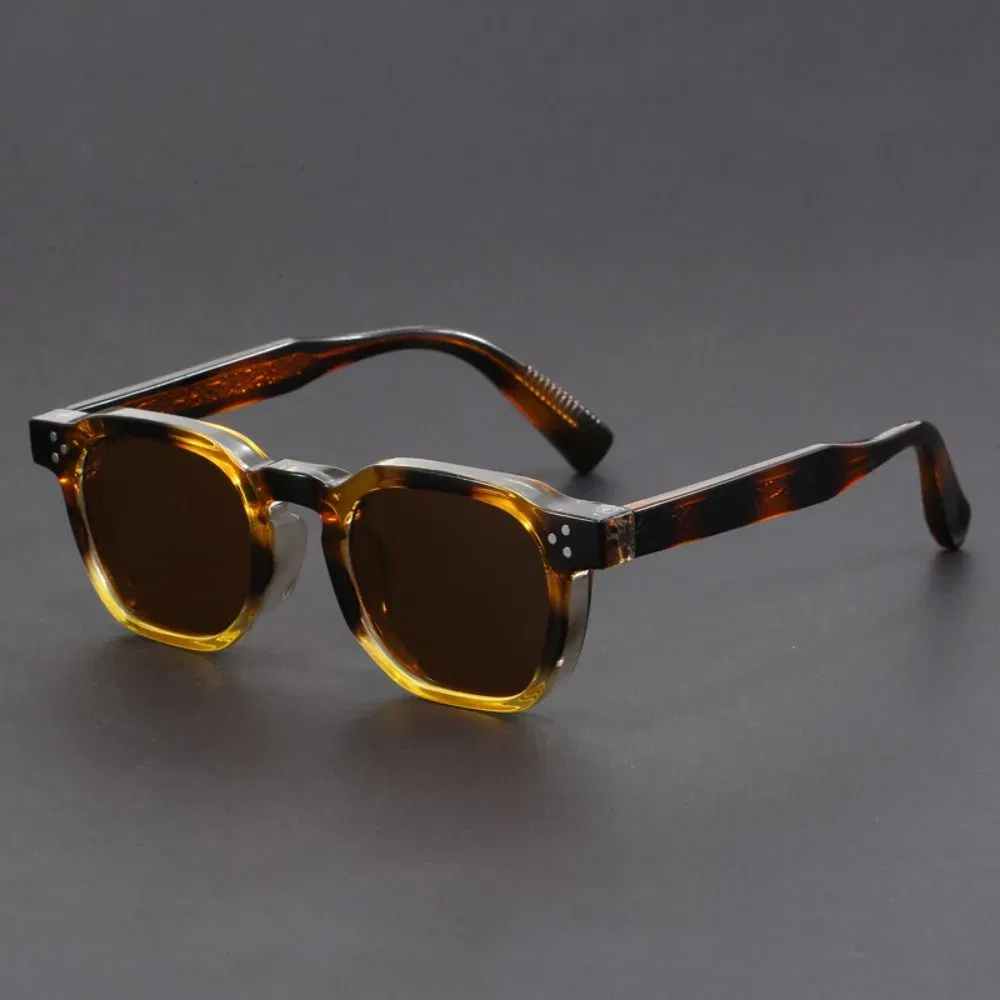 Lenses Color: WHITE - Boho Retro Polarized Sunglasses for Men Frame Polygonal Women's Sunglasses Outdoor High Quality Travel Glasses