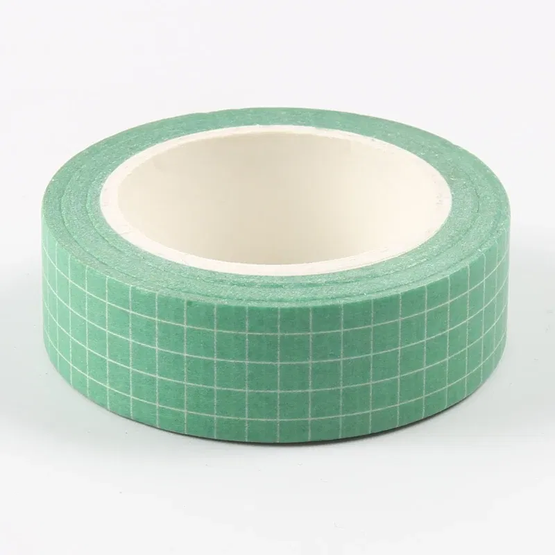 Color: WHITE - 10M Pure Color Grid  Washi Tape Set Masking Tape Journaling Supplies Washy Tape Organizer Washitape Stationery Sticker Scrapbook