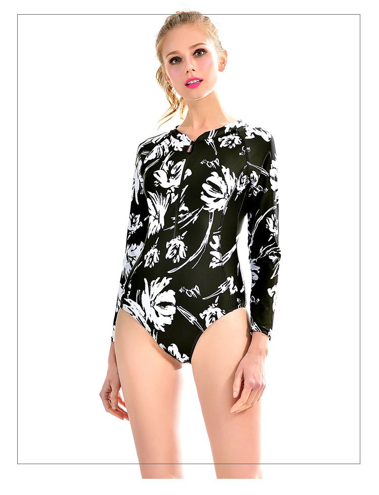 Long Sleeve One Piece Swimwear