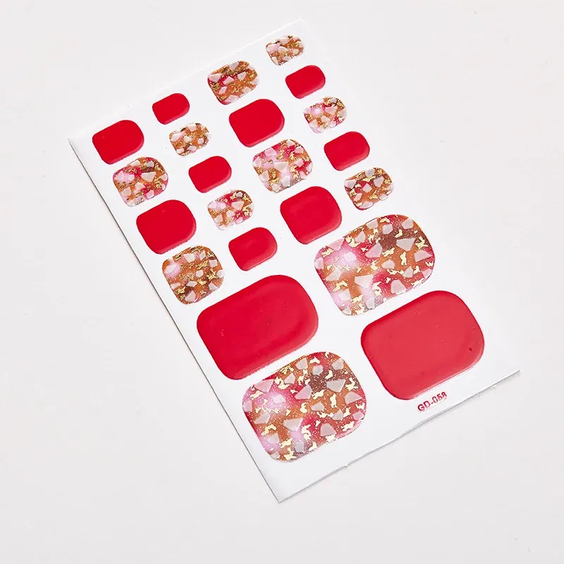 Color: White Smoke - 22 Tips/Sheet Nail Tape Loveliness Nail Art Stickers Designed  Nailart Sticker Nail Strips Designer Nail Decals Nailart Shiny