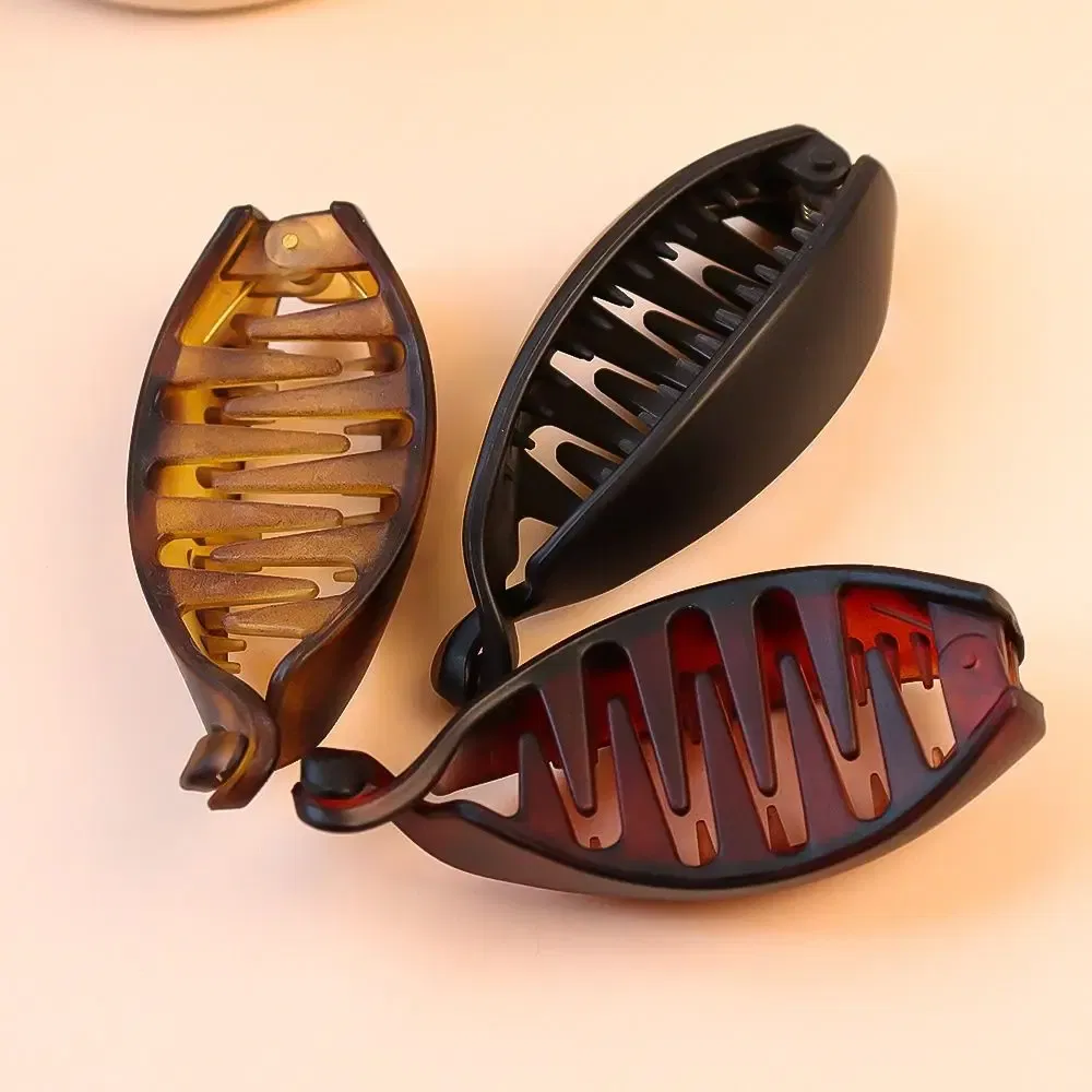 Color: Yellow - Fashion Gradient Color Hair Claw PC Simple Hairpins Cute Hair Clip for Women Girls