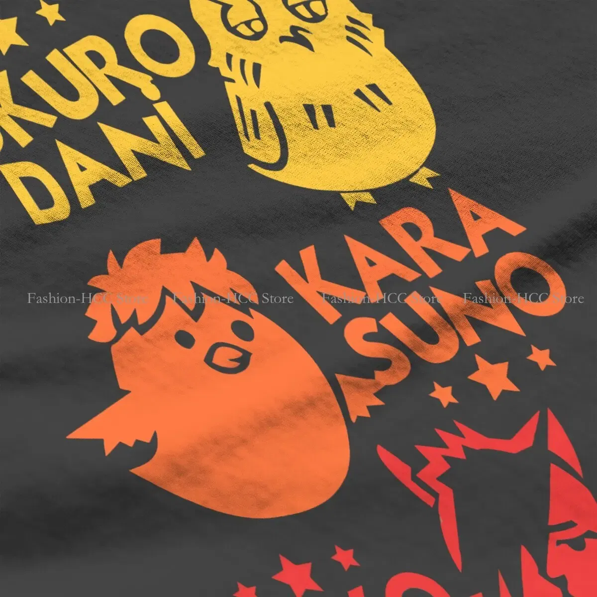 Color: black, Size: XXL - Best Team O Neck Polyester TShirt Haikyuu Cartoon Anime Classic T Shirt Women Tops