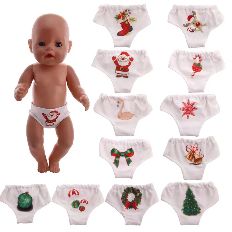 Color: Clear - Doll Panties 24 Pattern Panties For 18 Inch American&43Cm Baby New Born Doll Our Generation , For Baby Birthday Festival Gift