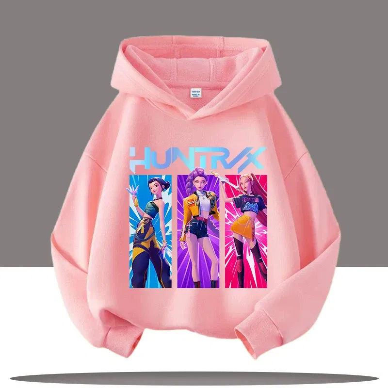Color: Blue, Kid Size: 10 - Y2K KPop Demon Hunters Hoodies Teenage Girls Boys Rumi KPop Demon Hunters Hoody Autumn Casual Long Sleeve Children's Clothing