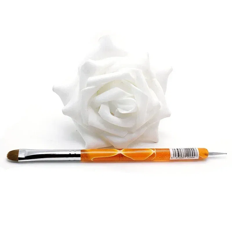 Color: light green - TIANMI Kolinsky French Nail Art Brush Dual End Nail Art Dotting Pen Acrylic Drawing Rhinestone UV Gel Painting Manicure Tool