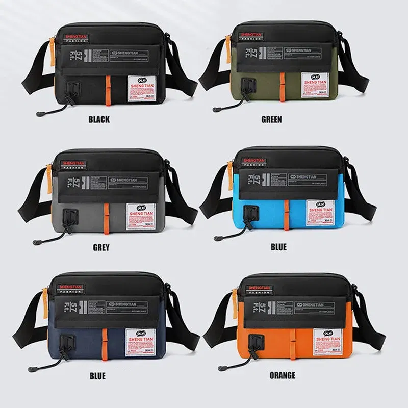 Color: Beige - New Fashion Oxford Bags Men's Shoulder Bag Man Waterproof Messenger Crossbody Bags For Men 2023 Business Bags For Men