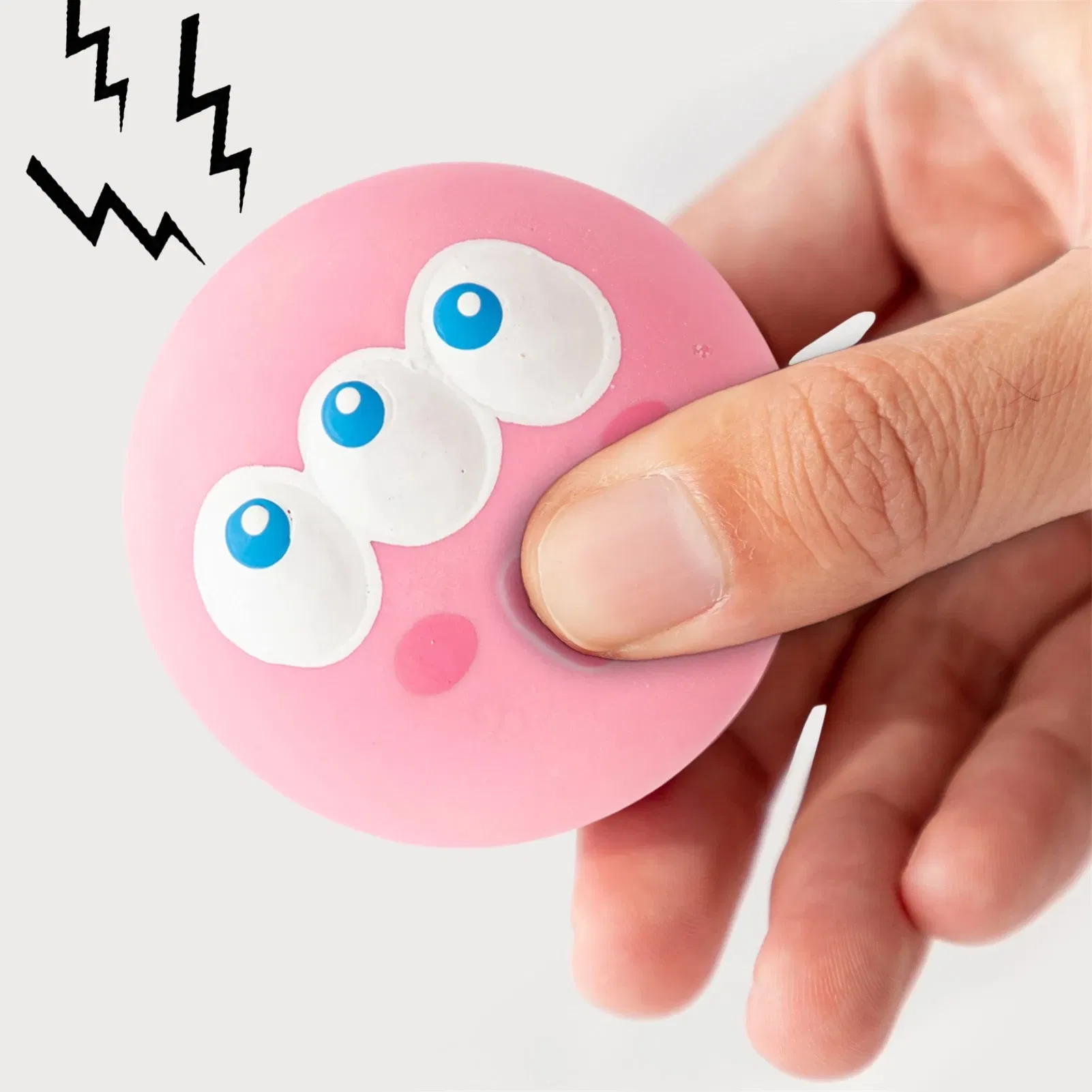 Color: Pink - Pet Dog Toy Puppy Cat Sounding Toy Squeaky Dog Toys Pets Internective Toy Big Eyes Bouncy Dog Balls Toy Ball Pet Chew Balls Toy