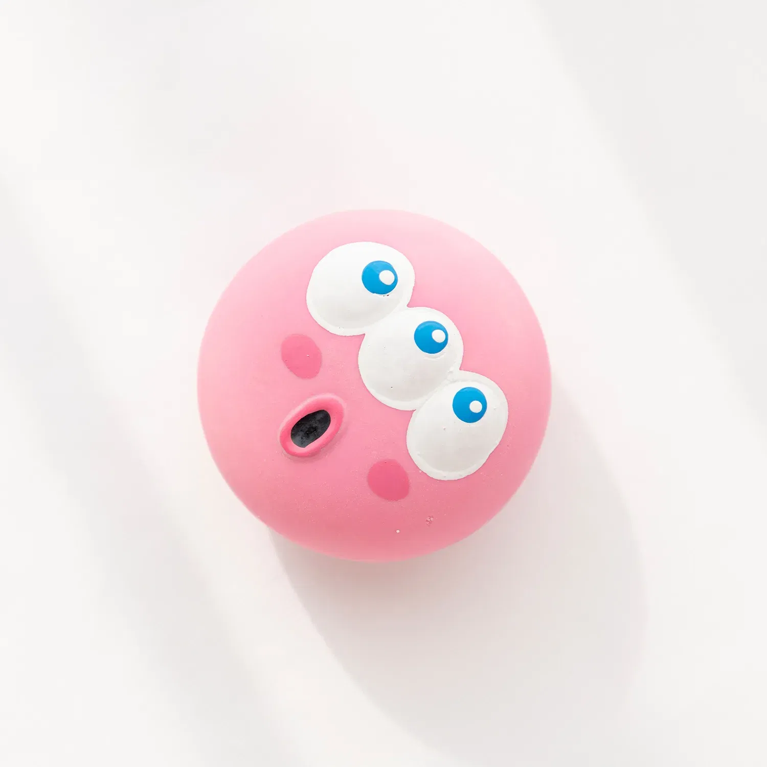 Color: Pink - Pet Dog Toy Puppy Cat Sounding Toy Squeaky Dog Toys Pets Internective Toy Big Eyes Bouncy Dog Balls Toy Ball Pet Chew Balls Toy