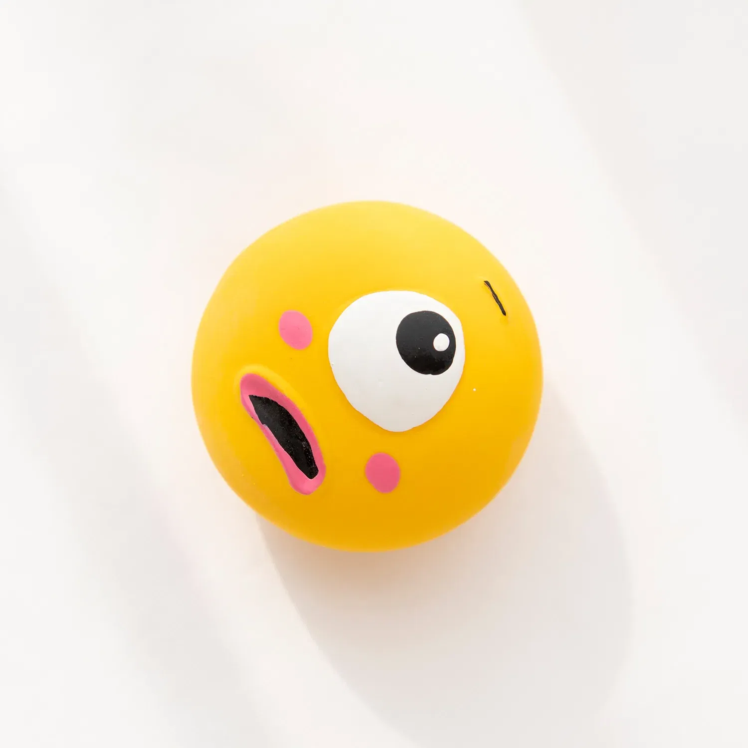Color: Pink - Pet Dog Toy Puppy Cat Sounding Toy Squeaky Dog Toys Pets Internective Toy Big Eyes Bouncy Dog Balls Toy Ball Pet Chew Balls Toy