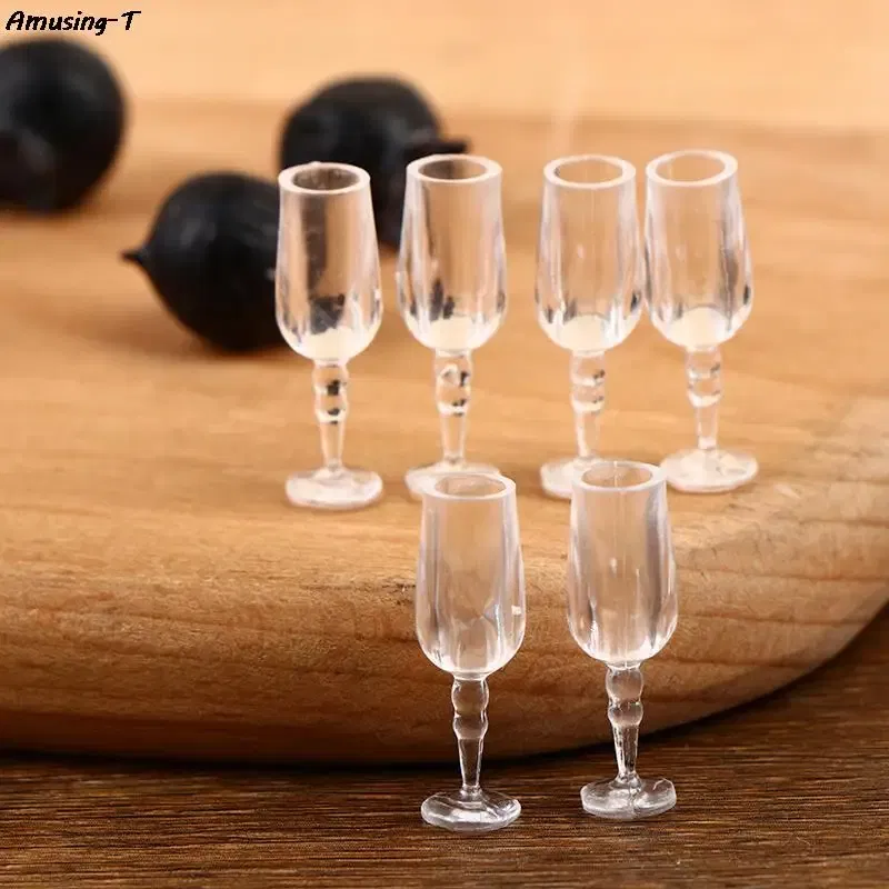 Color: light green - 2/4/5/10pcs Miniature Resin beer cups Red Wine bottles Model Kitchen Furniture Accessory dinnerware Dollhouse Summer Must