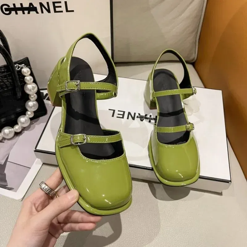 Color: SKY BLUE, Shoe Size: 38 - Non-slip Round Toe Sandals Ladies Casual 2023 Summer Hollow Beach Elegant Shoes Korean Fashion Party Shoes  Design 2024