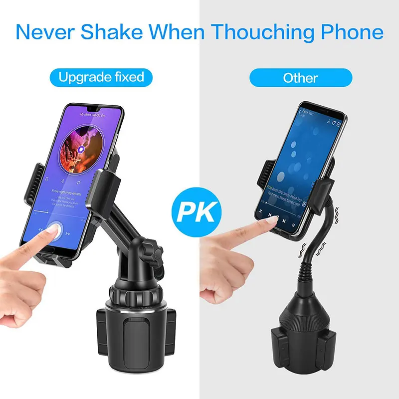 Color: black - Universal Car Phone Holder Cellphone Mount Stand Adjustable Car Cup Phone Mount for iPhone 14 13 12 Por MAX Huawei Samsung