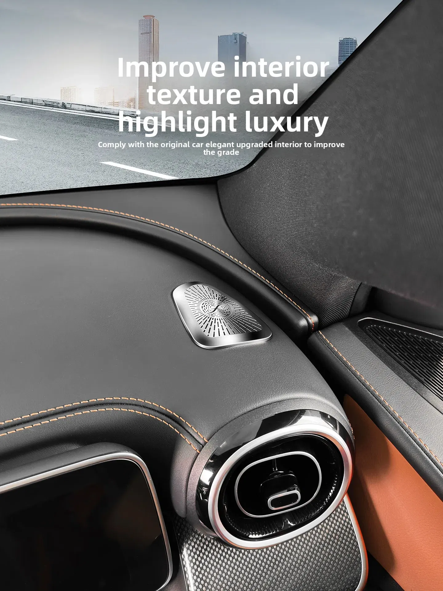 Color Name: Silver - LHDfor both sides Mercedes-Benz X254 GLC-class instrument air outlet protective cover GLC300 GLC260 car interior supplies 2023+