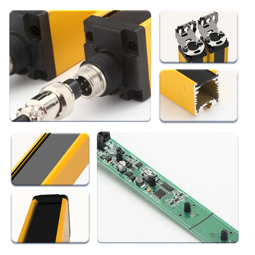 Color: Dark Khaki, Ships From: CHINA - GTRIC Safety Light Curtain Sensor 20mm Pitch Area Protection Device Industrial Infrared Grating Barrier NPN PNP Output 12-24V DC