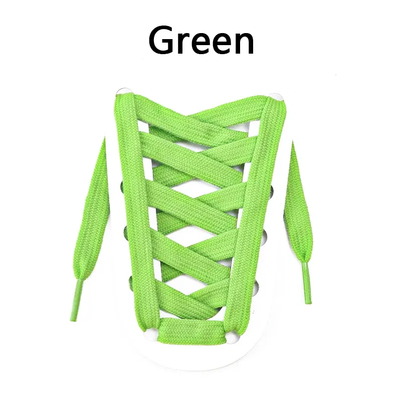 Color: green, Ships From: CHINA, Length: 120cm - 1 Pair Flat Shoelaces for Sneakers Rugged Wear-resistant Classic Canvas Sports Shoe Laces Women Men Shoelace Solid Double Cotton
