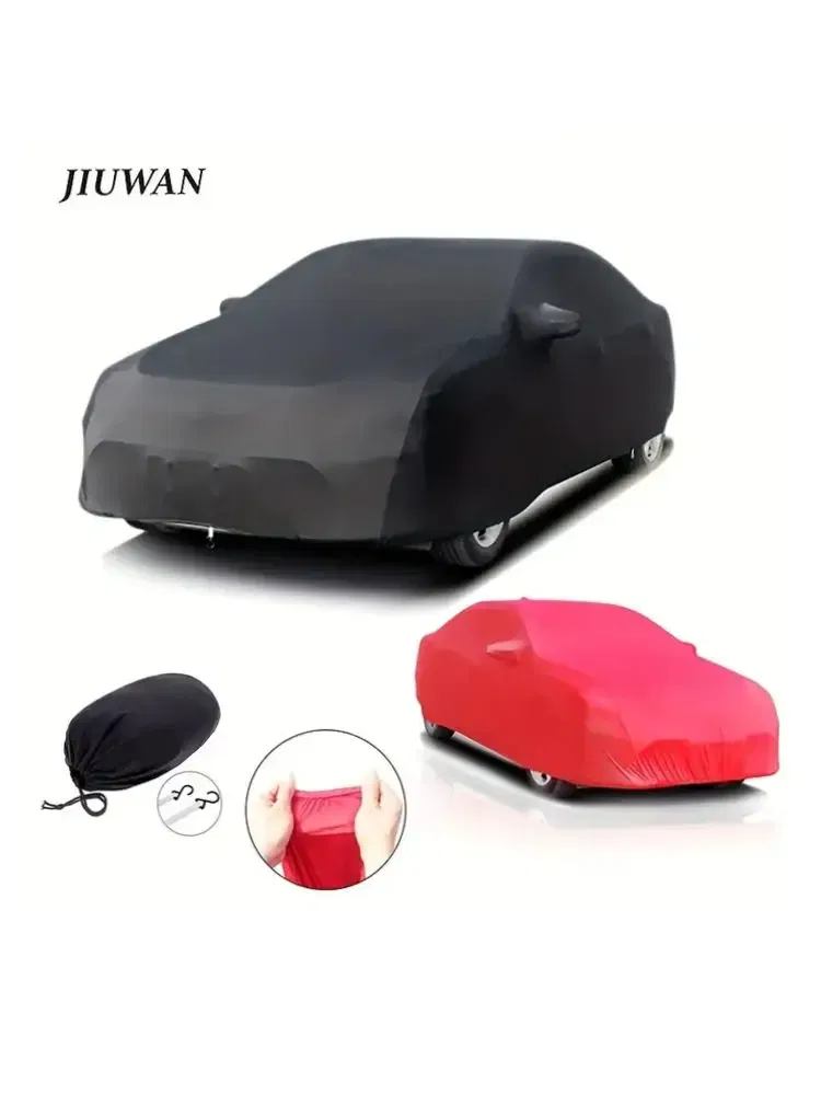 Color Name: Blue, Size: S - Universal Stretch Car Cover Sunproof Windproof Dustproof Scratch Resistant UV Protection for Sports Car Sedan SUV Beauty Styling
