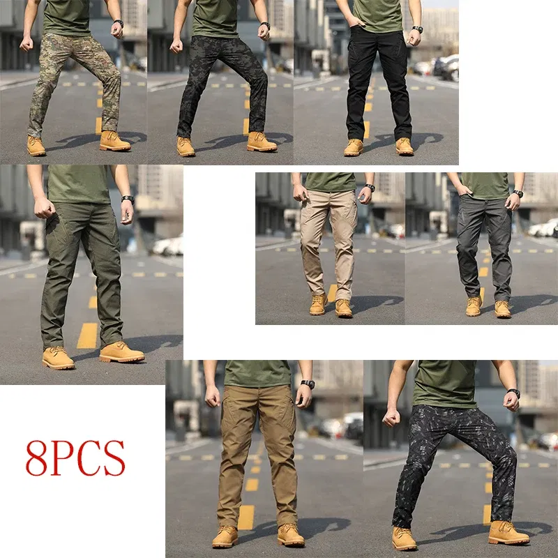 Color: Red, Size: 4XL - Archon X9 Tactical Pants Slim Fit Waterproof Camouflage Training Pants Spring Autumn Breathable Waterproof Overalls Loose Wear
