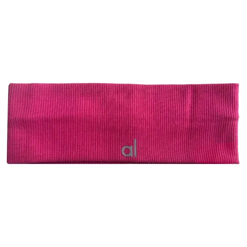 Color: Pink - al yoga Sports headband for men and women Sweatwapping headband Edge Yoga headband Headband