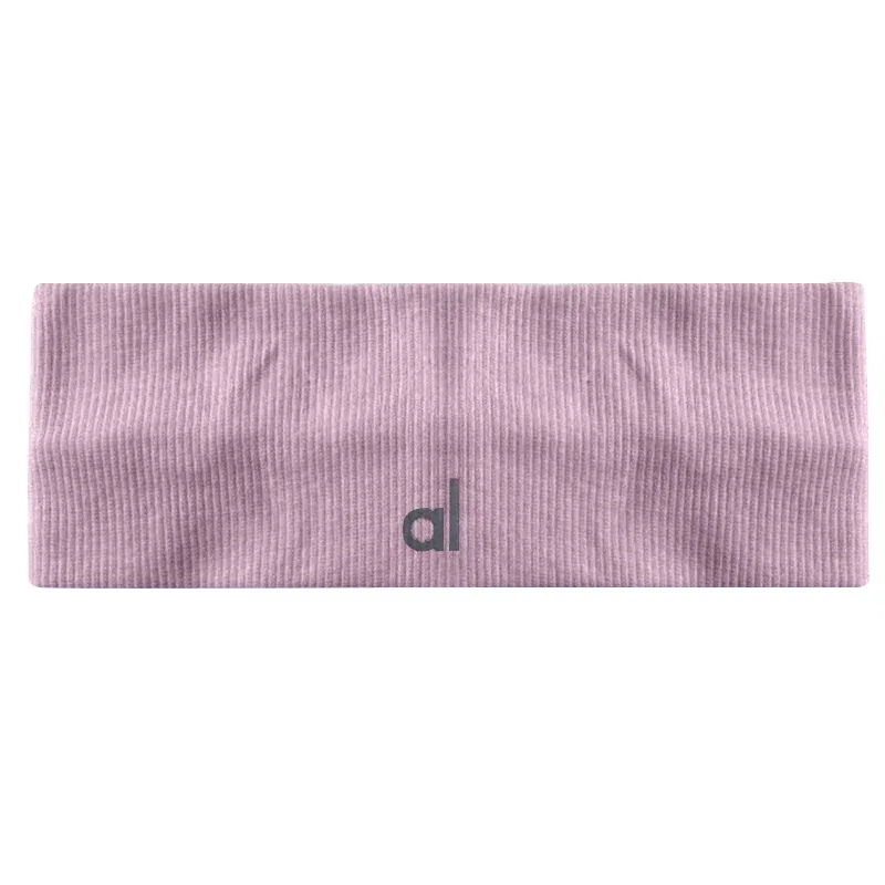 Color: Pink - al yoga Sports headband for men and women Sweatwapping headband Edge Yoga headband Headband