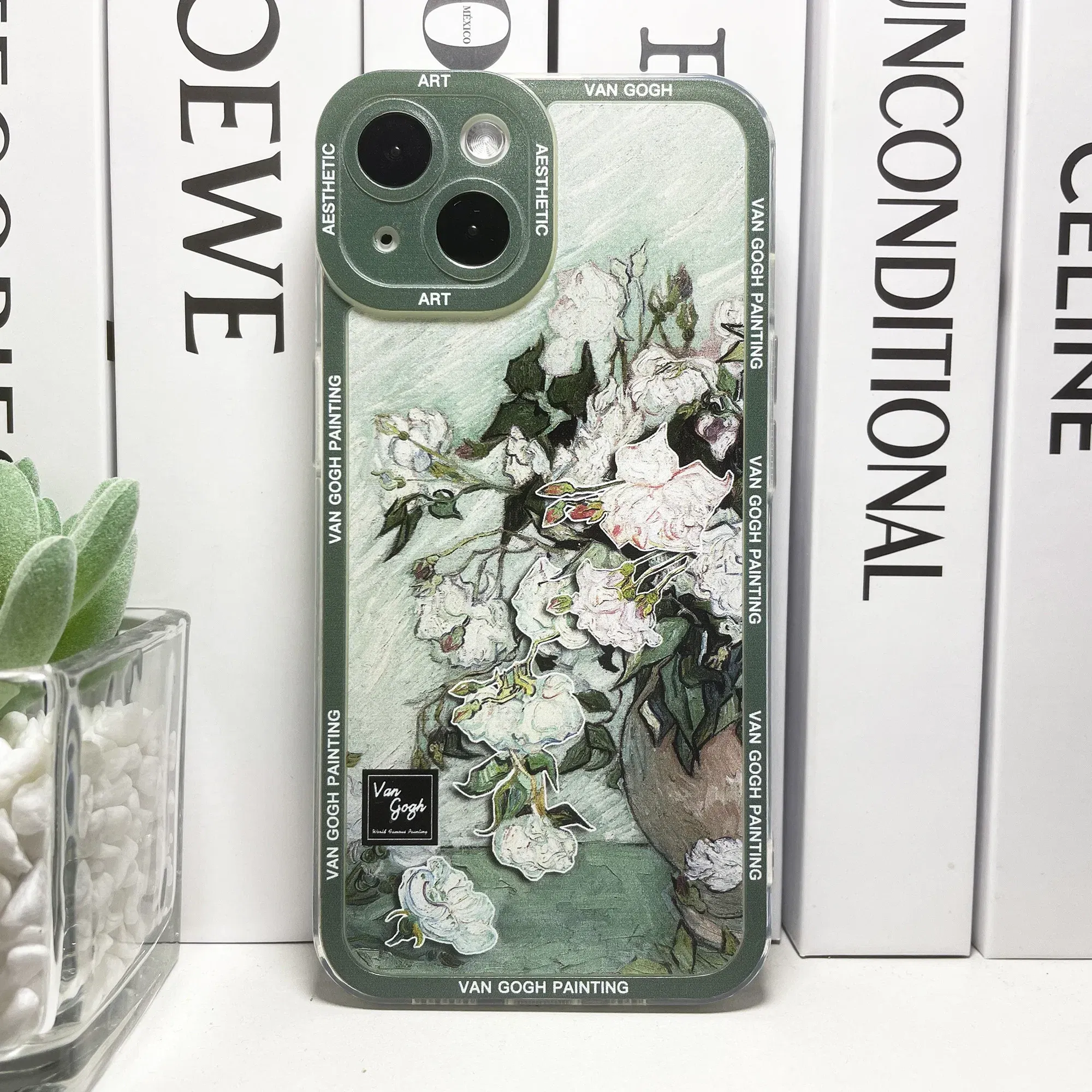 Color: Clear, Material: CANVAS - Van Gogh Art Aesthetic Phone Case For iPhone 16 15 14 13 12 11 Pro Max Mini XS X XR SE 8 7 Plus Sunflowers The Starry Night