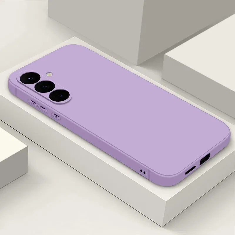 Color: PURPLE, Material: Artificial Leather - Soft Silicone Lanyard Case For Samsung Galaxy S23 S24 S25 Ultra S22 Plus S23 S24 FE A55 A53 A54 A35 A15 A16 A25 5G Phone Cover