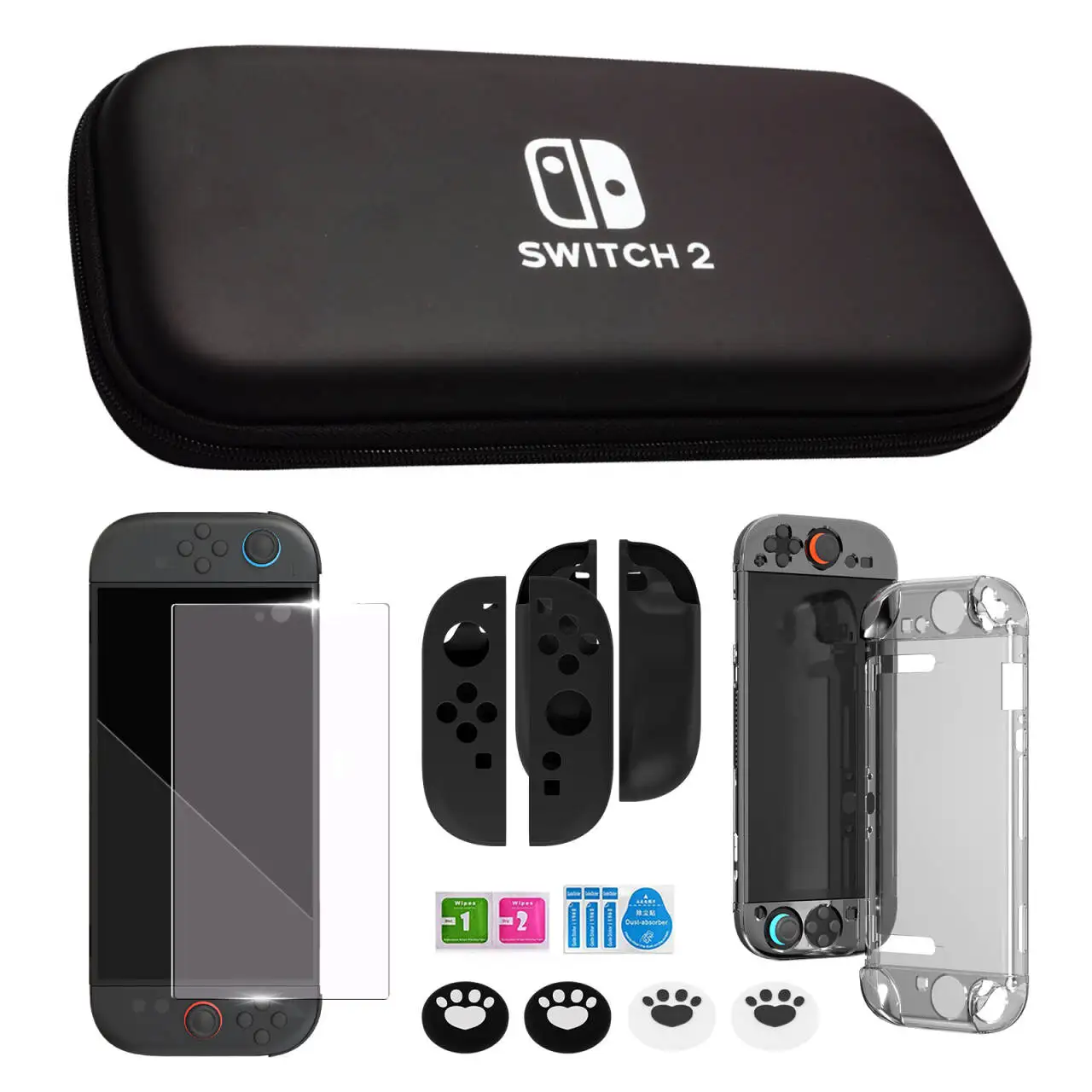 Color: black - 2025 New Nintendo Switch 2 Travel Carrying Bag Protective Cover Hard Shell Pack Game Travel Storage Bag Joy-Con Protective Cover