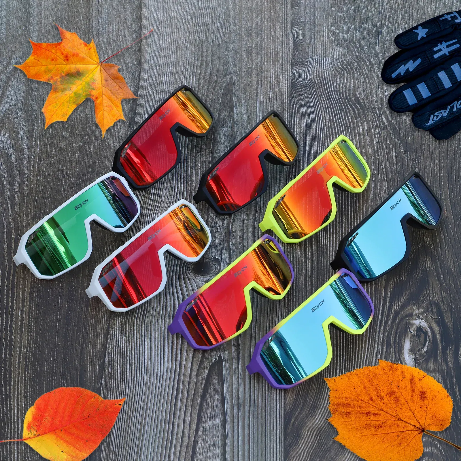 Color: Burgundy, Lenses Color: WHITE - SCVCN Sports Men UV400 Sunglasses Cycling Glasses Photochromic Cycl Camp Bike Eyewear MTB Outdoor Goggles Bicycle Women Hunting