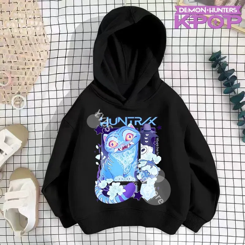 Color: green, Kid Size: 13T - 2025 KPop Demon Hunters Hoodie Fashion Rumi Sweatshirt Pullover Cute Long Sleeve Autumn Boys Girls Cartoon Y2K Hoody Sportswear